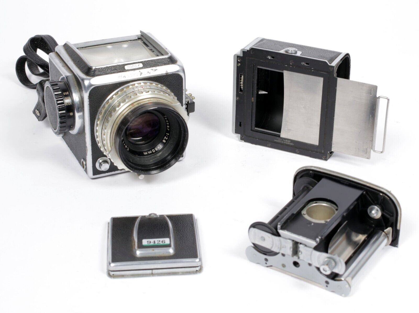 Hasselblad 1000F 6X6 Medium Format camera kit with Tessar 80mm F2 